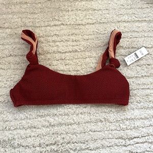 JCrew Scrunchie knotted scoopneck bikini